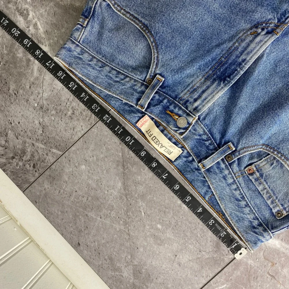 Levi's 550 Vintage Relaxed‎ Fit Jeans Distressed Fringe Blue Denim Men's W34 L32